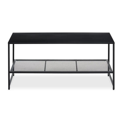 Acero Rectangular Metal Coffee Table In Black