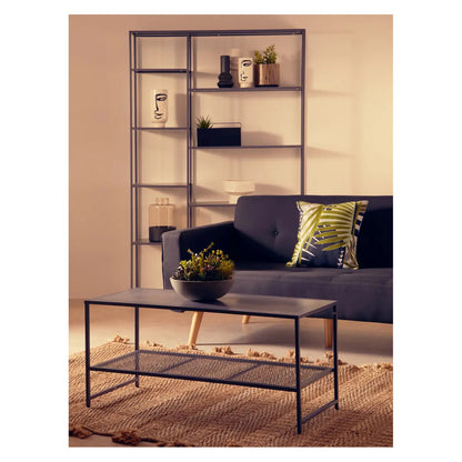 Acero Rectangular Metal Coffee Table In Grey
