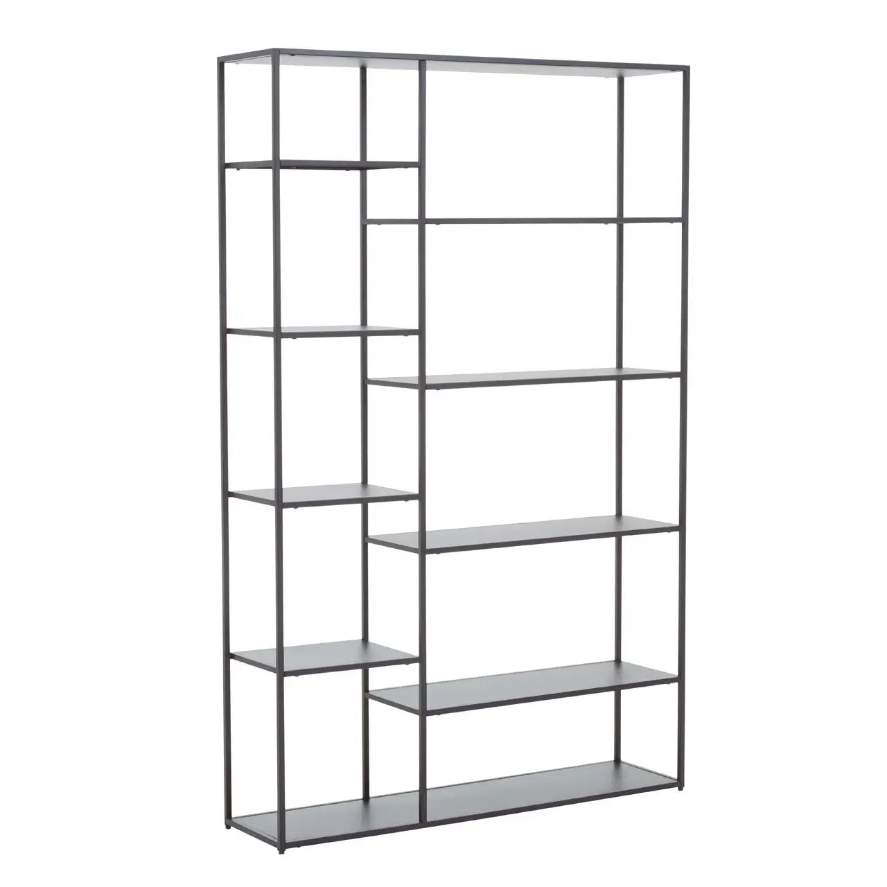 Acero Tall Metal Multi Shelving Unit In Grey