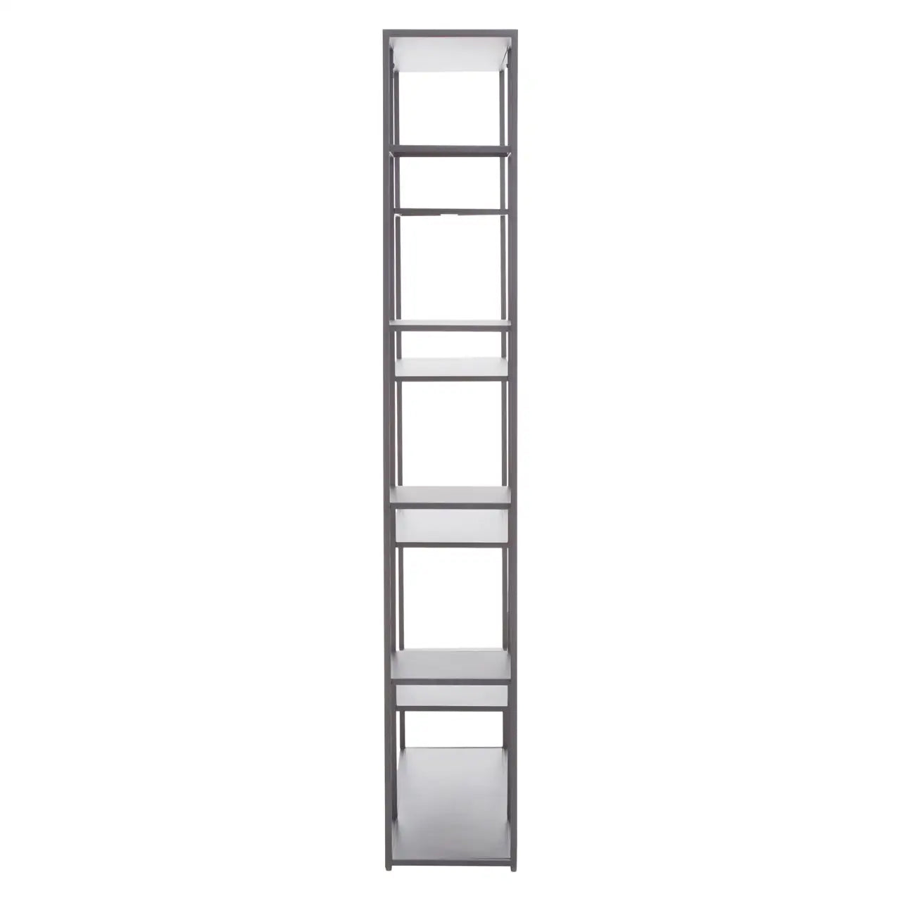Acero Tall Metal Multi Shelving Unit In Grey