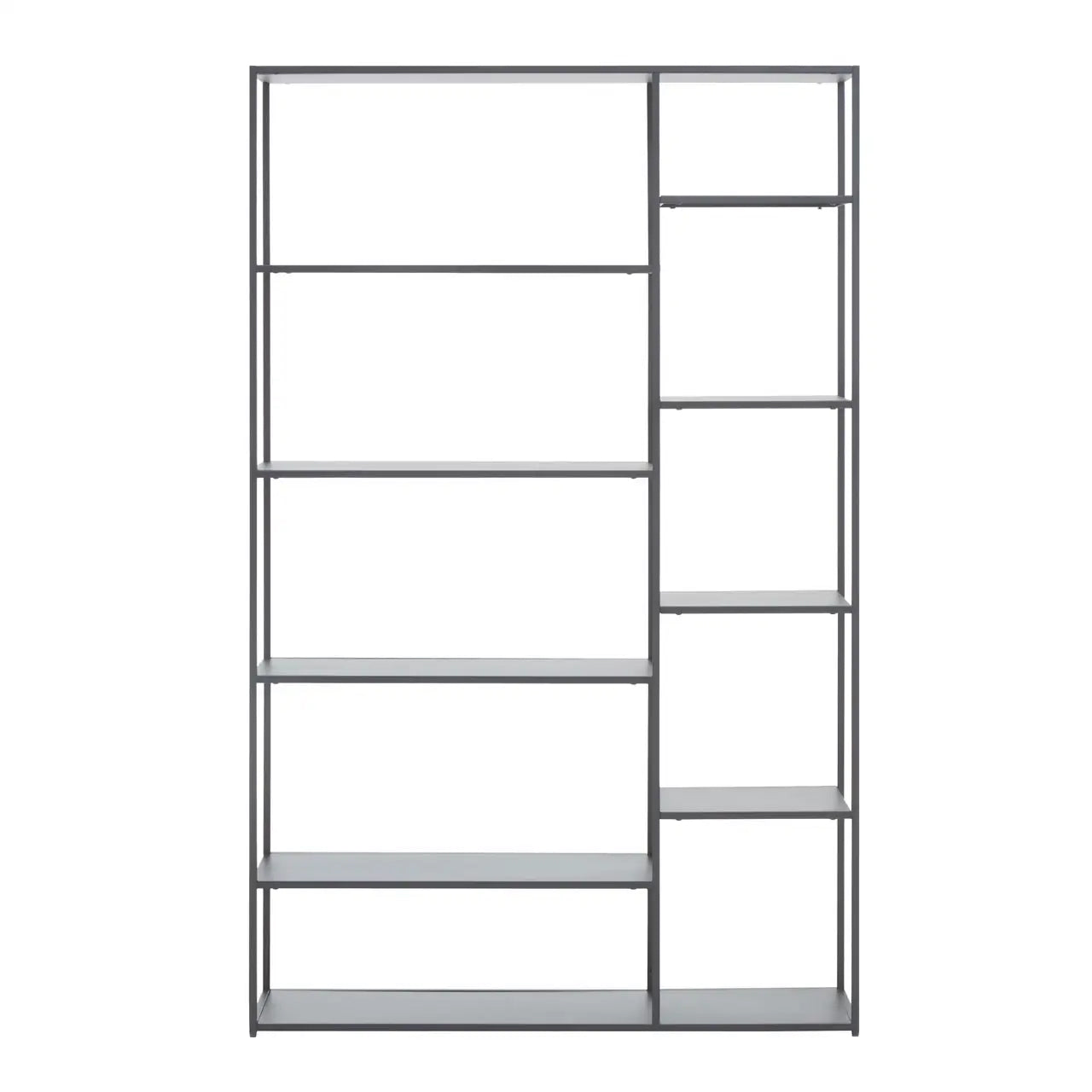 Acero Tall Metal Multi Shelving Unit In Grey