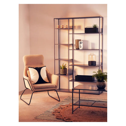 Acero Tall Metal Multi Shelving Unit In Grey