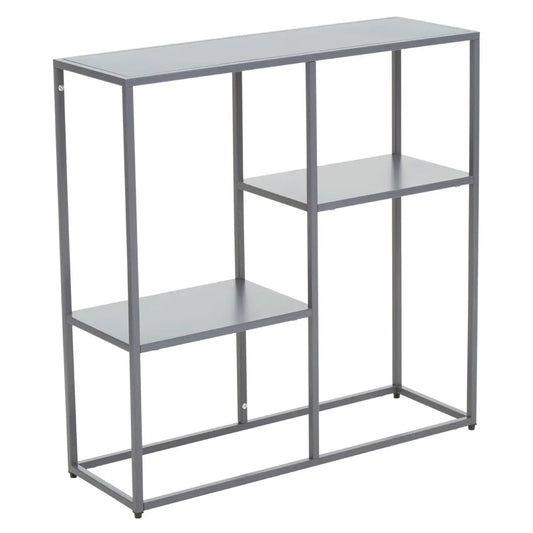 Acero Metal Multi Shelving Unit In Grey