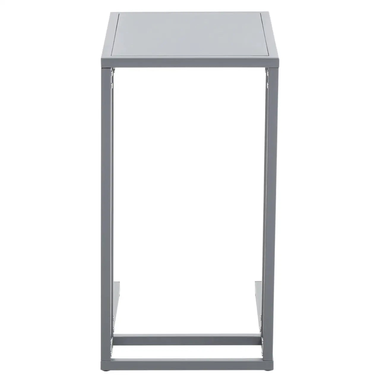 Acero Rectangular Metal Side Table In Grey