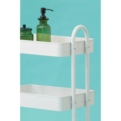 Acero Metal Three Tier Trolley In White