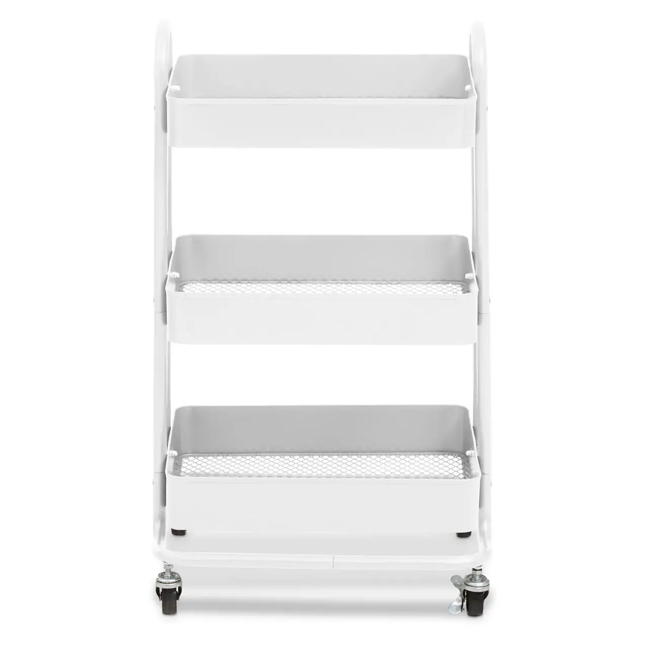 Acero Metal Three Tier Trolley In White