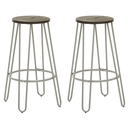 District Elm Wood Bar Table And Stool Set