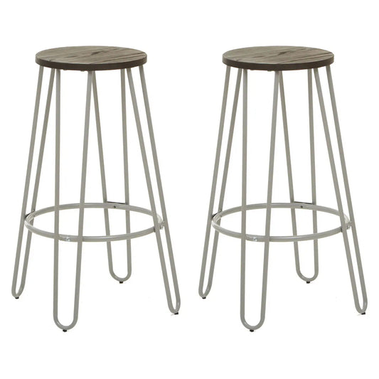 District Elm Wood Bar Table And Stool Set