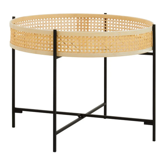 Depok Natural Rattan Coffee Table With Cross Legs