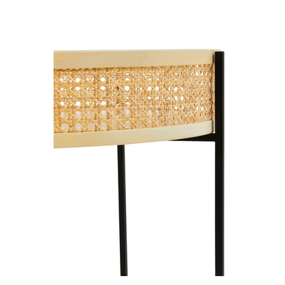 Depok Rattan Tray Side Table With Cross Legs