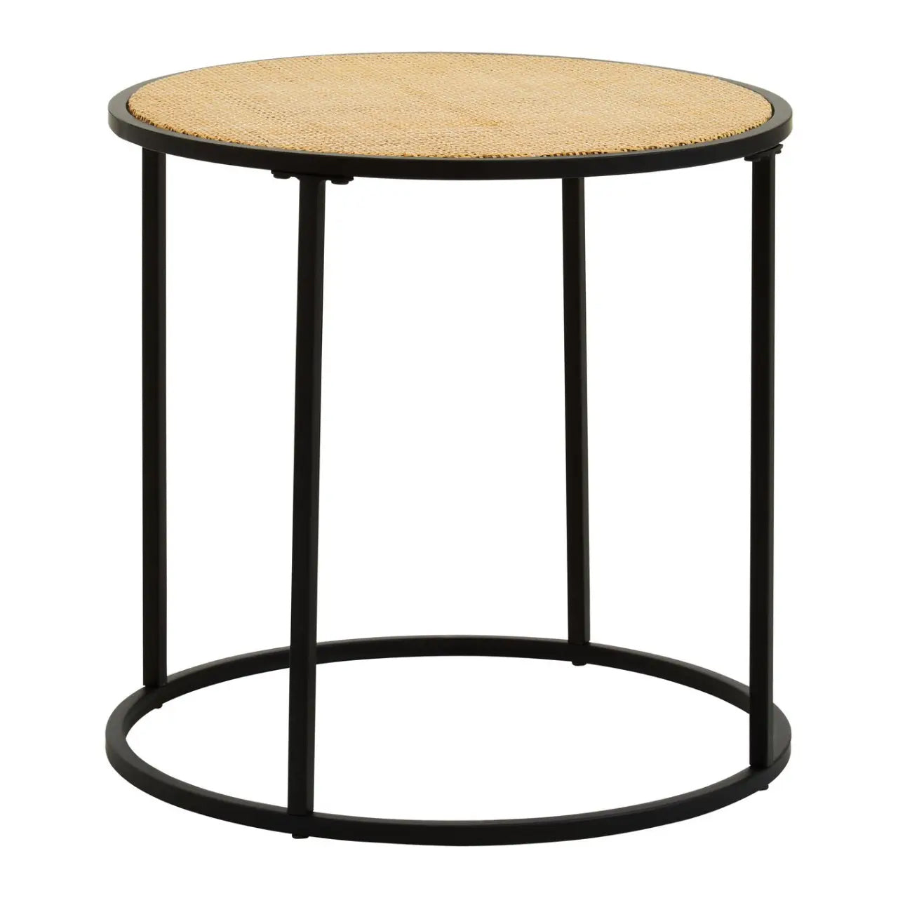 Depok Round Rattan Side Table In Natural