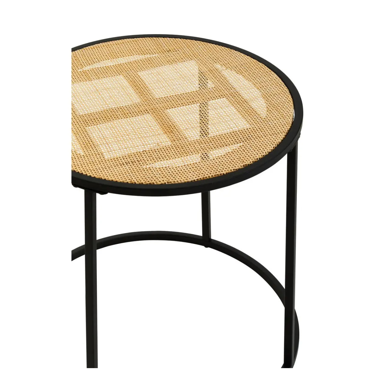 Depok Round Rattan Side Table In Natural