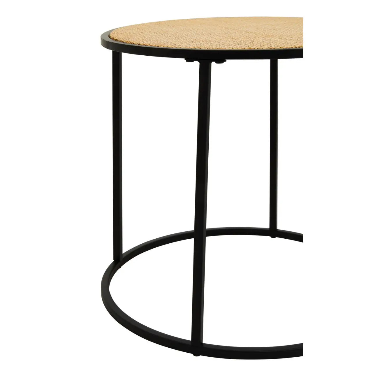 Depok Round Rattan Side Table In Natural