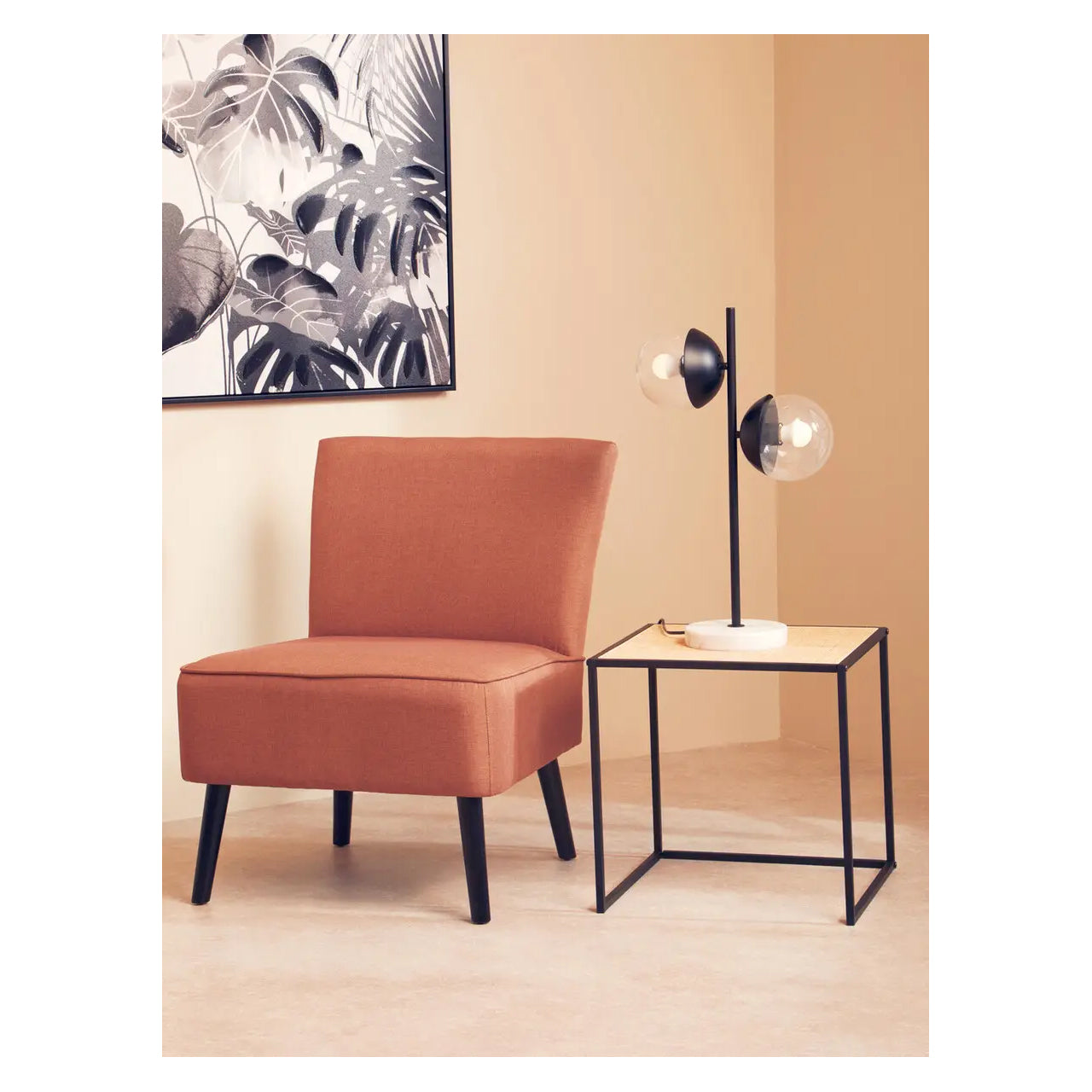 Depok Square Rattan Side Table In Natural