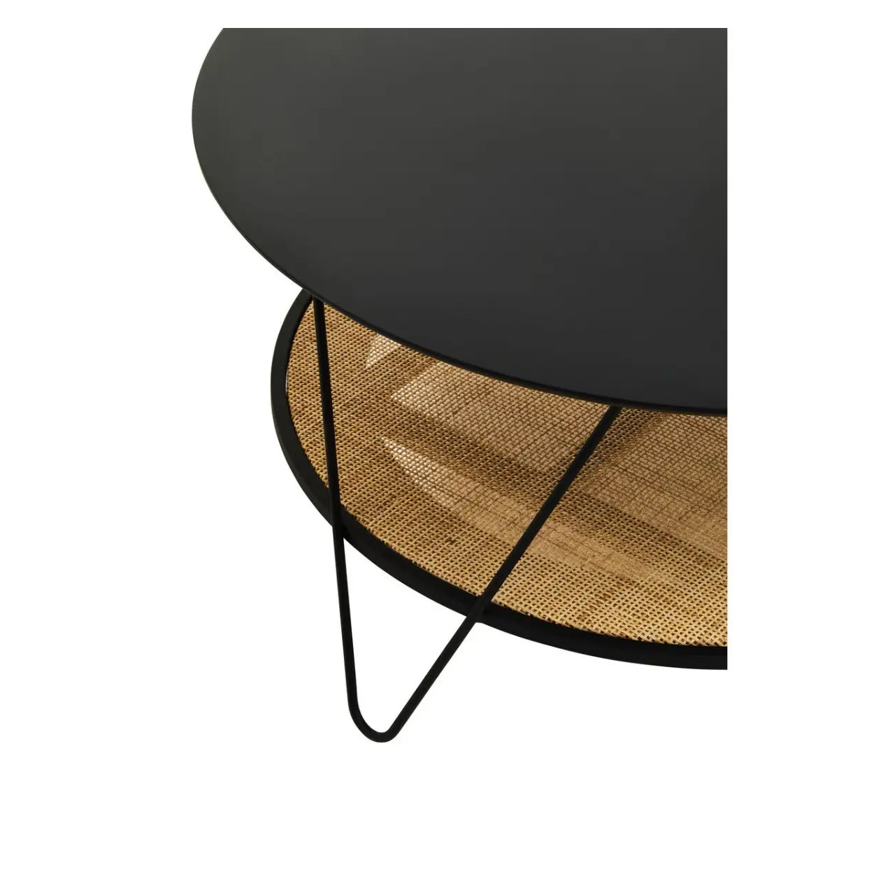 Depok Round Metal Top Coffee Table With Hairpin Legs