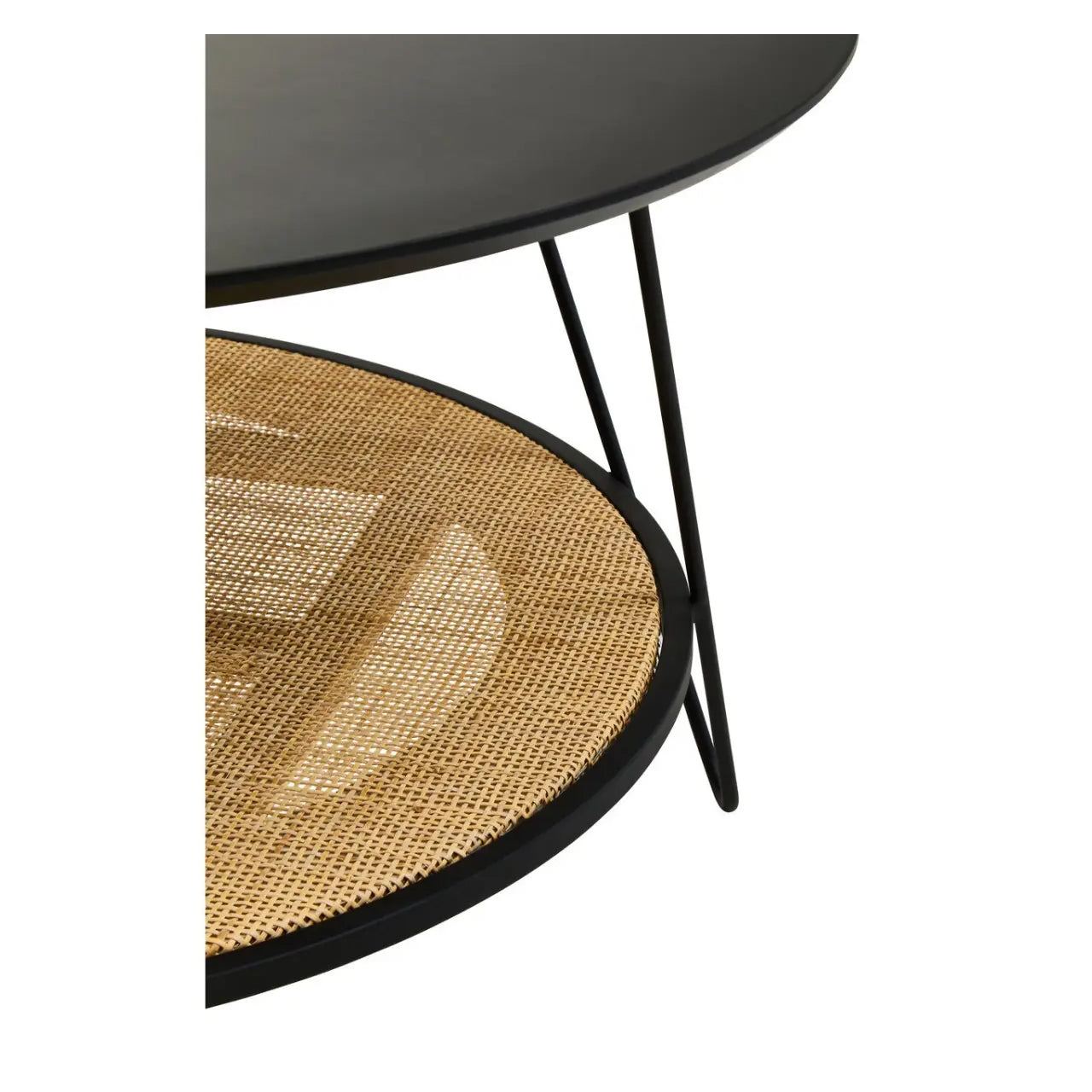 Depok Round Metal Top Coffee Table With Hairpin Legs