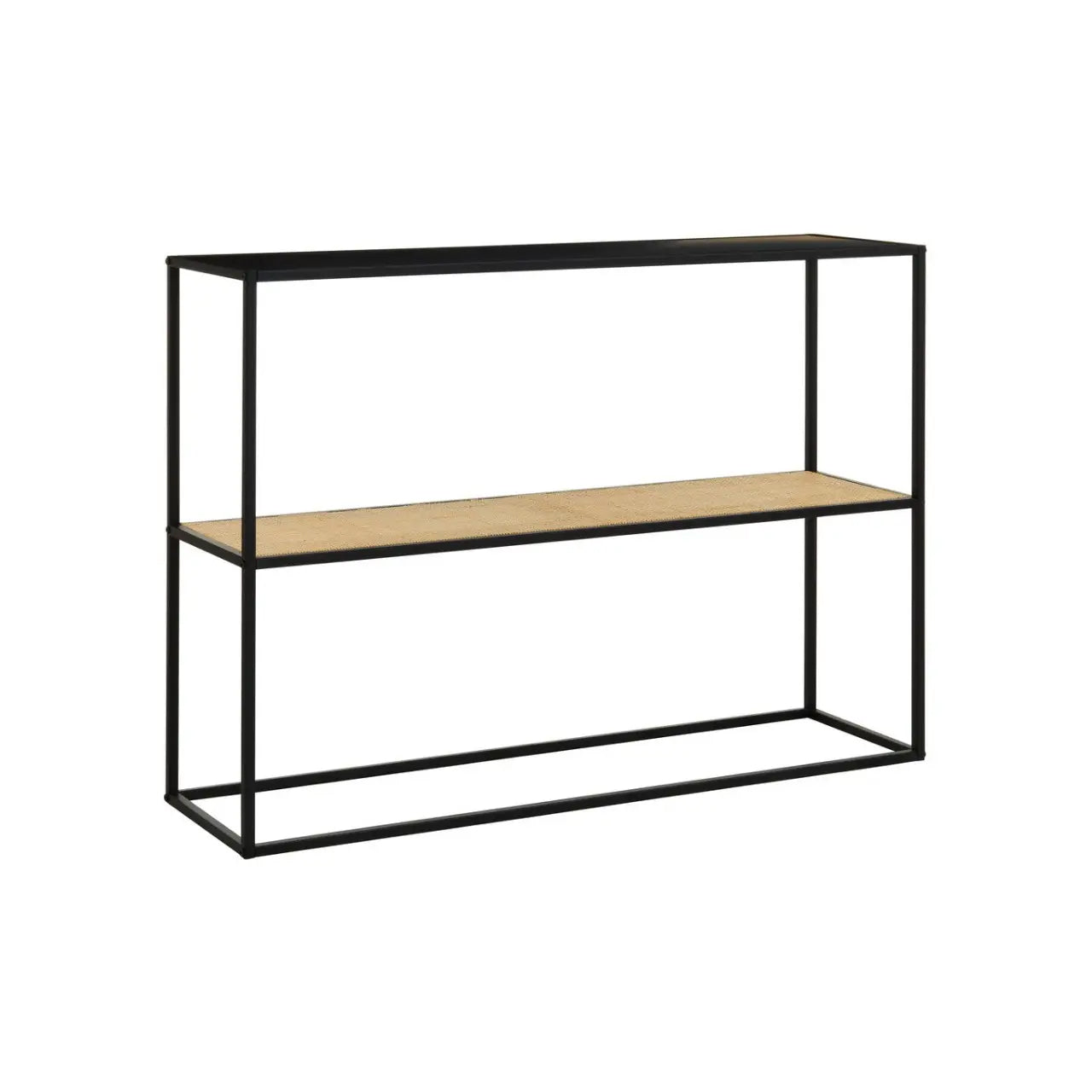Depok Rectangular Metal Console Table In Black