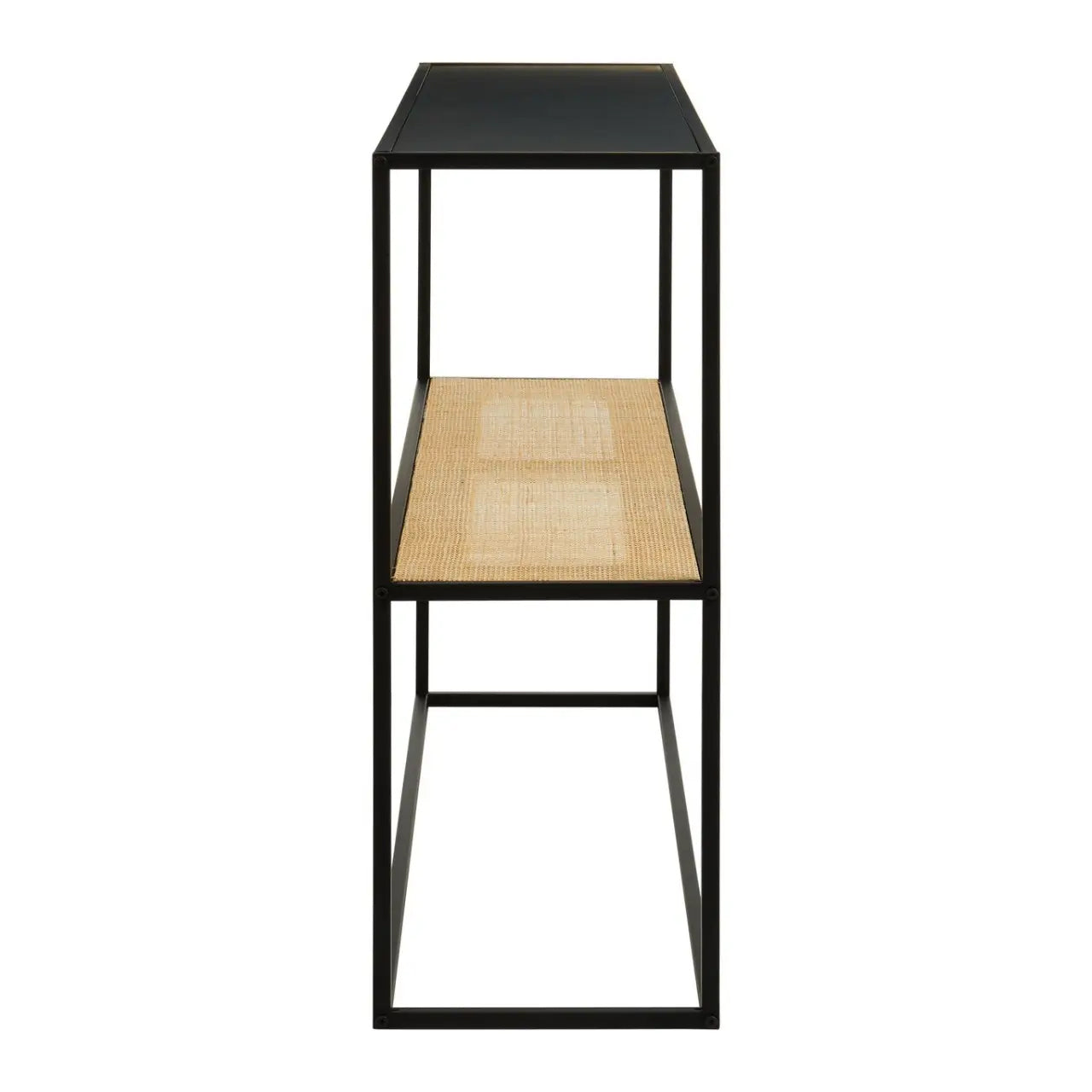 Depok Rectangular Metal Console Table In Black