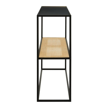 Depok Rectangular Metal Console Table In Black