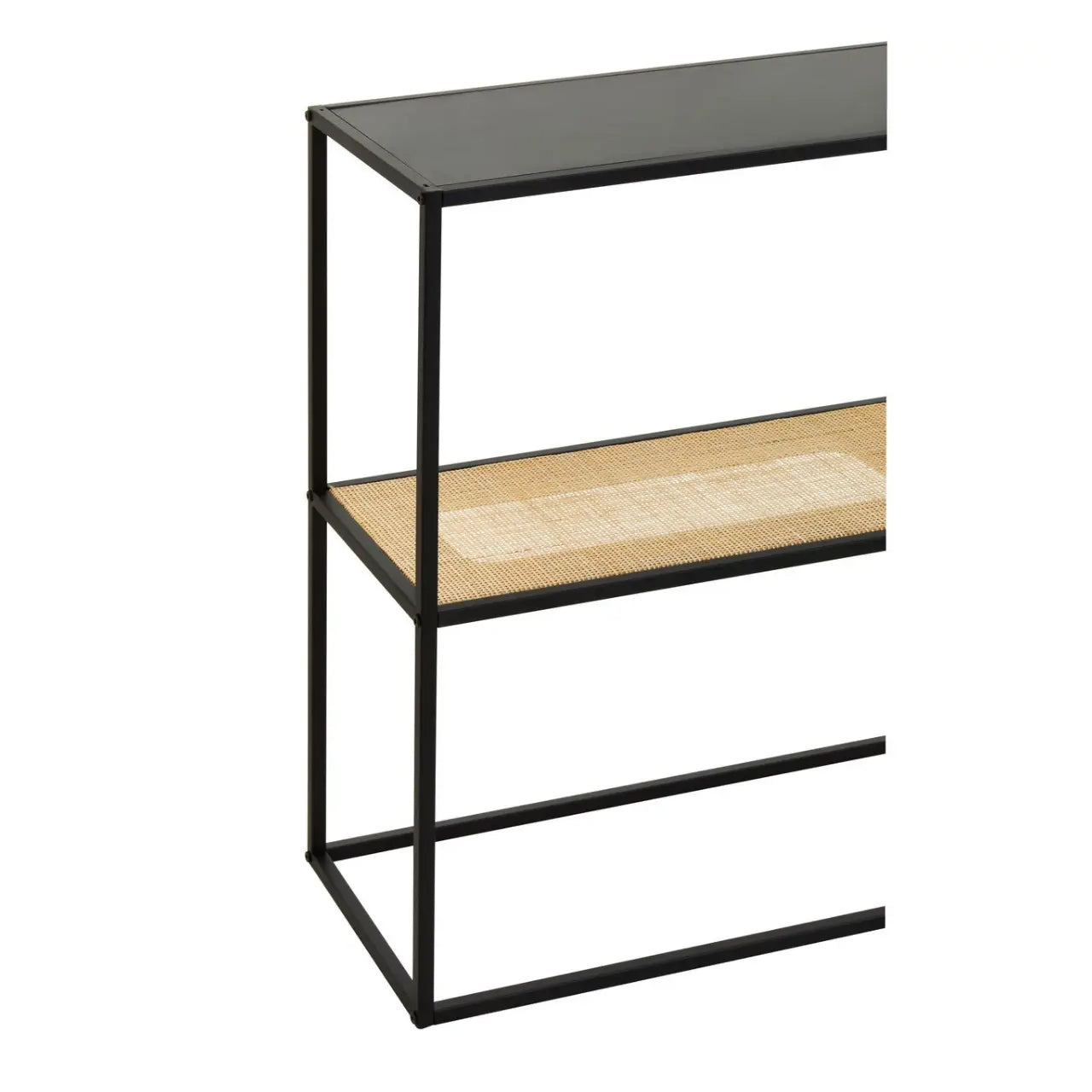 Depok Rectangular Metal Console Table In Black