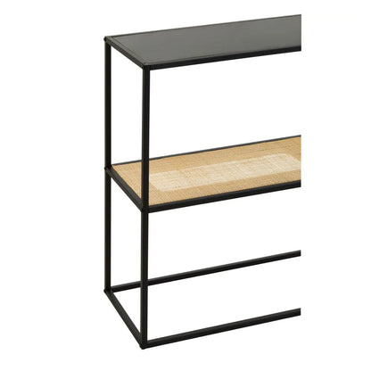 Depok Rectangular Metal Console Table In Black