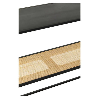 Depok Rectangular Metal Console Table In Black