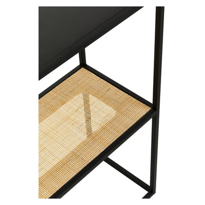 Depok Rectangular Metal Console Table In Black