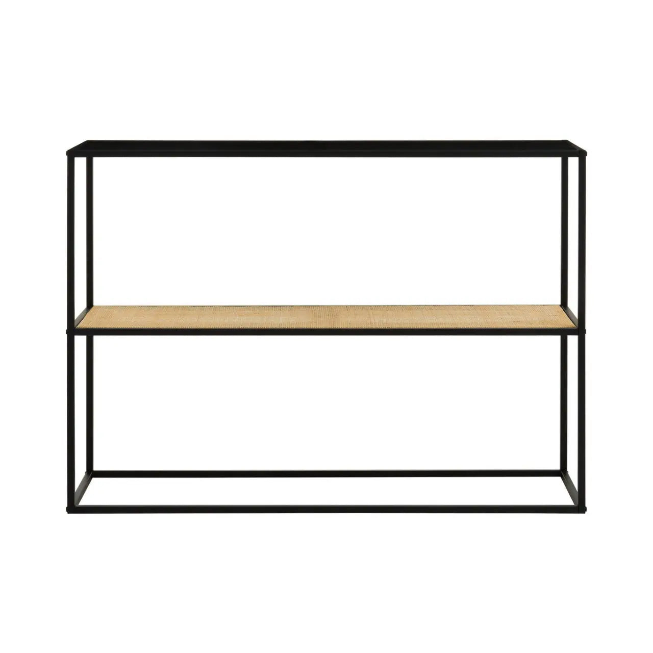 Depok Rectangular Metal Console Table In Black