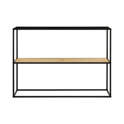 Depok Rectangular Metal Console Table In Black