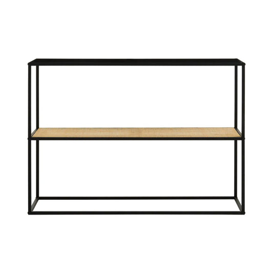 Depok Rectangular Metal Console Table In Black