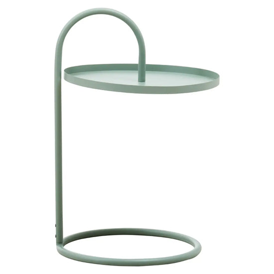 Trosa Round Metal Hanging Top Side Table In Green