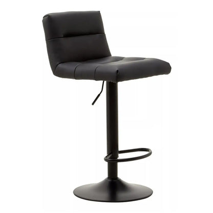 Baina Black Faux Leather Effect Bar Stools In Pair