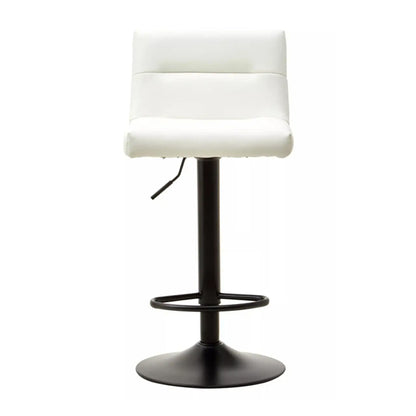 Baina White Faux Leather Effect Bar Stools In Pair