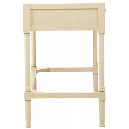 Heritage Wooden Computer Desk With Two Drawers In Antique Pearl