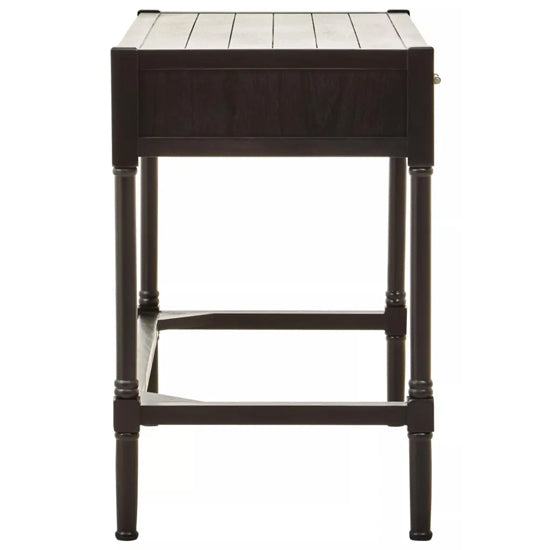 Heritage Wooden Computer Desk With Two Drawers In Black