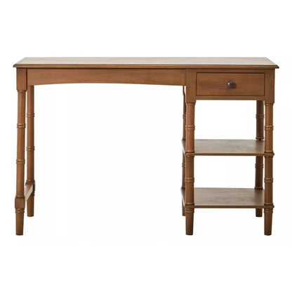 Heritage Natural Wooden Computer Desk In Brown