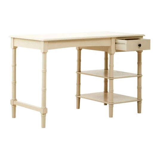 Heritage Pine Wooden Computer Desk In Antique Pearl