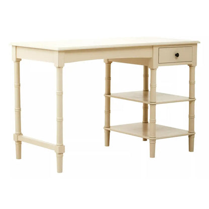 Heritage Pine Wooden Computer Desk In Antique Pearl