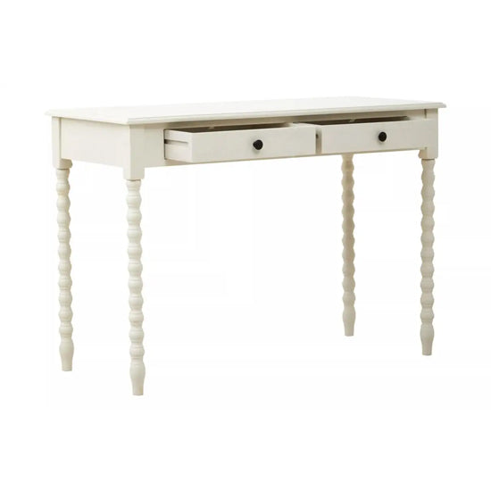 Heritage Wooden Computer Desk With Two Drawers In Ivory