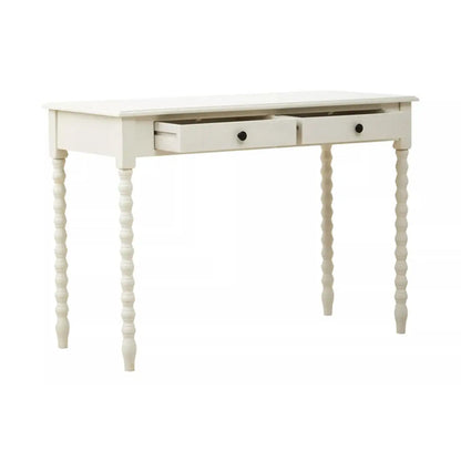 Heritage Wooden Computer Desk With Two Drawers In Ivory