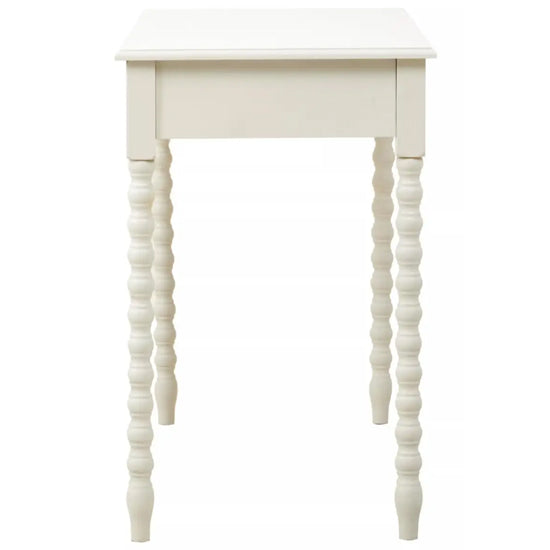 Heritage Wooden Computer Desk With Two Drawers In Ivory