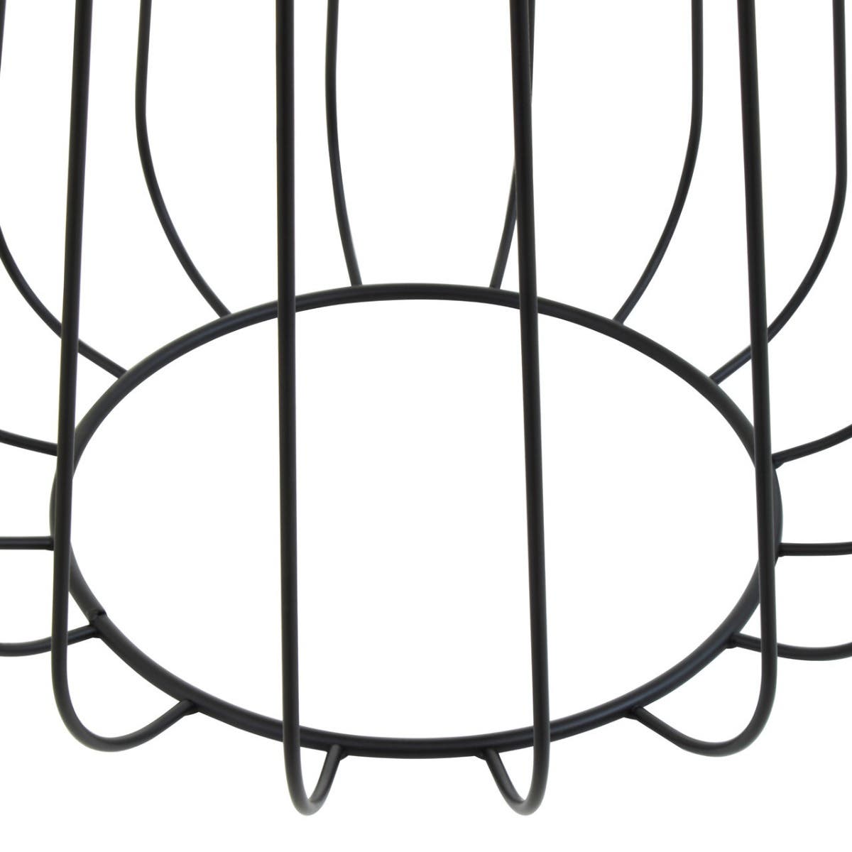Hayes Textile Fabric Tall Cage Stool With Black Metal Frame
