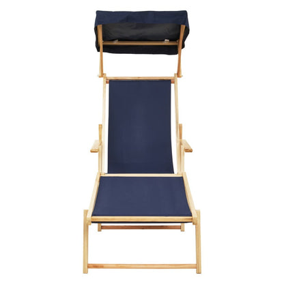 Beauport Oxford Fabric Lounger In Blue