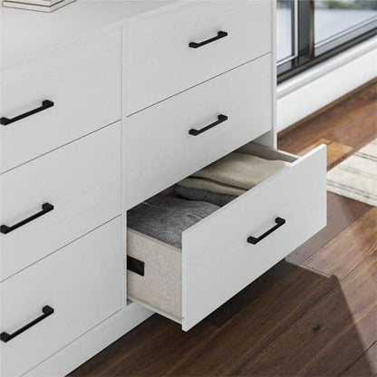 Brez Wooden Chest Of 6 Drawers In White