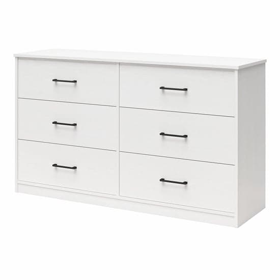 Brez Wooden Chest Of 6 Drawers In White