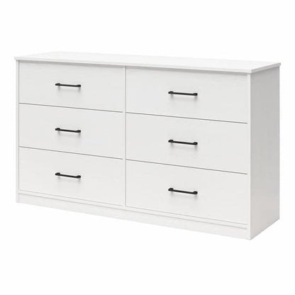 Brez Wooden Chest Of 6 Drawers In White