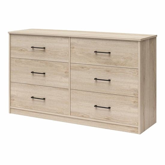Brez Wooden Chest Of 6 Drawers In Light Oak
