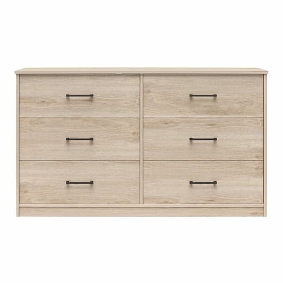 Brez Wooden Chest Of 6 Drawers In Light Oak
