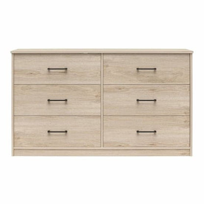 Brez Wooden Chest Of 6 Drawers In Light Oak