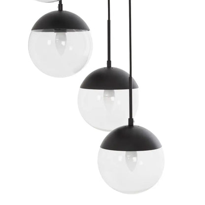 Revive 3 Lights Ceiling Pendant Light In Black